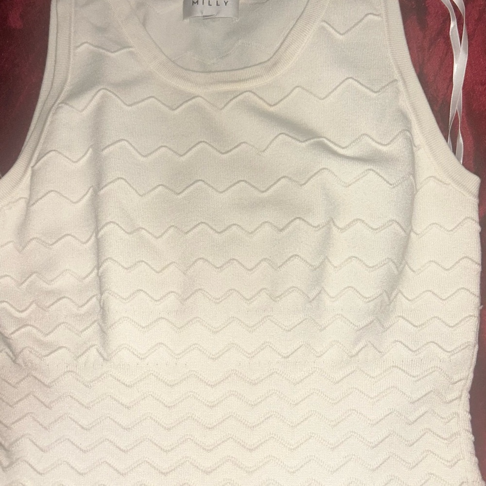 Milly Cream Textured Dress